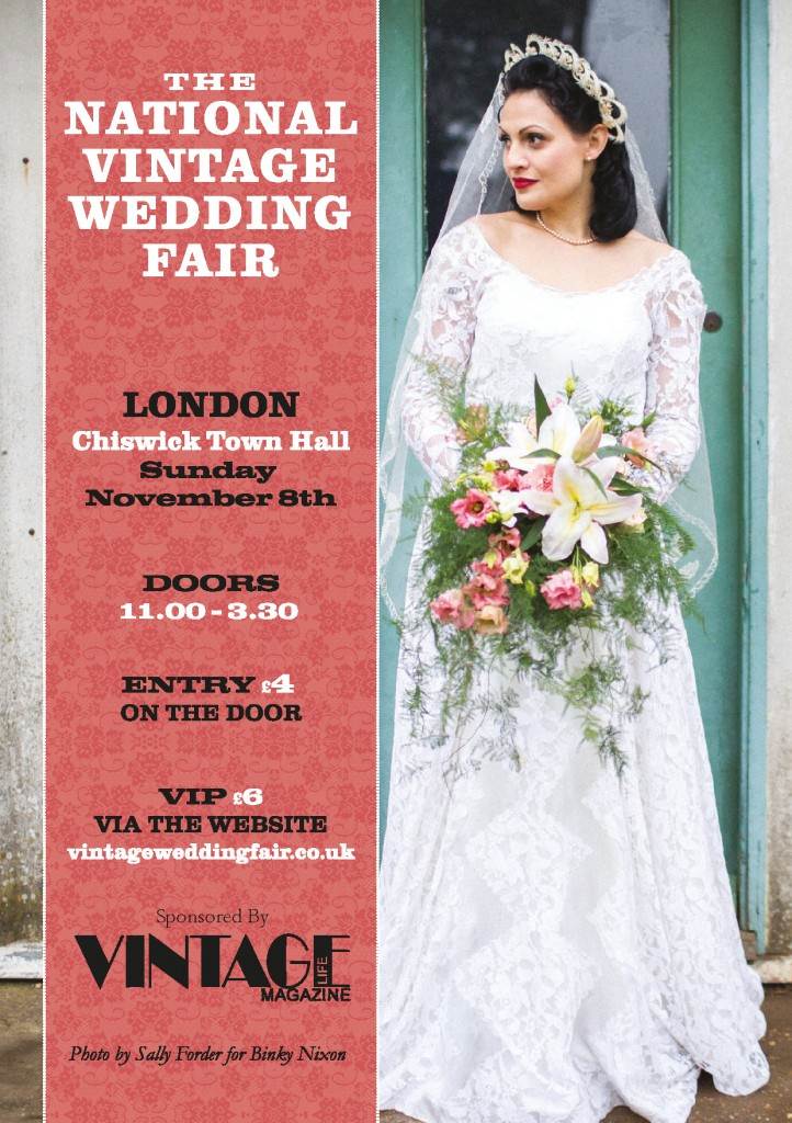London National Vintage Wedding Fair poster for London 2015