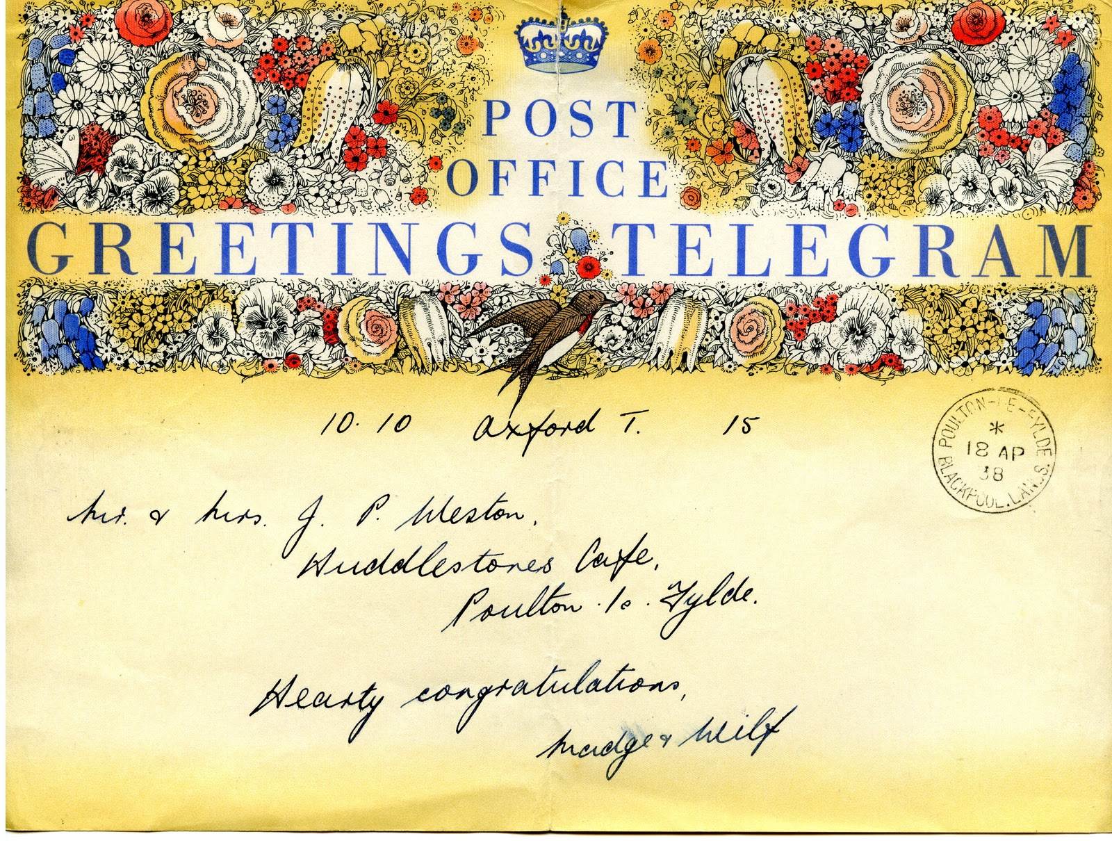 Telegrams sent messages of joy, sorrow, even marriage proposals