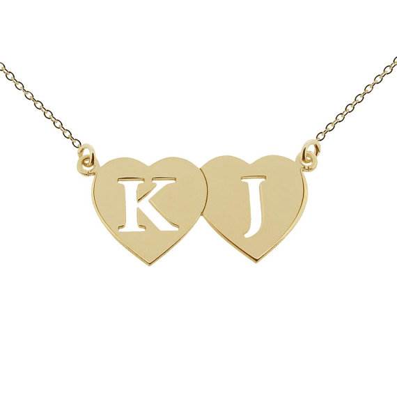 Etsy personalised 9ct gold initial necklace for National Vintage Wedding Fair by Kate Beavis