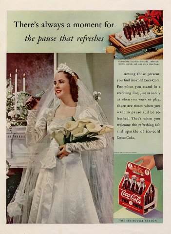 Wedding memories - Vintage wedding adverts we love Coca Cola via the National Vintage Wedding Fair blog