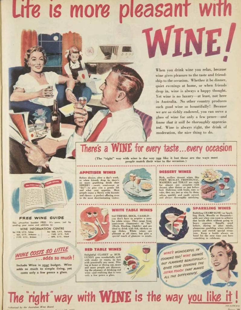 Vintage wine advert poster from the National Vintage Wedding Fair