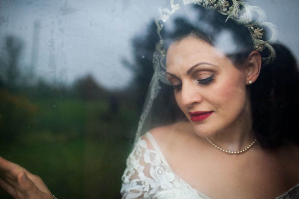 1940s vintage wedding dress by the National Vintage Wedding Fair by Sally Forder for Binky Nixon Photography