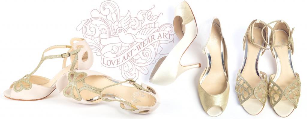 Vintage wedding shoes from Love Art Wear Art at the National Vintage Wedding Fair