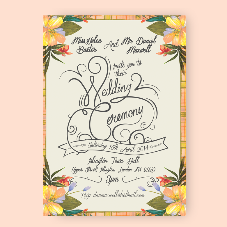 Vintage wedding stationary invitations by CLAM Correspondence at the National Vintage Wedding Fair