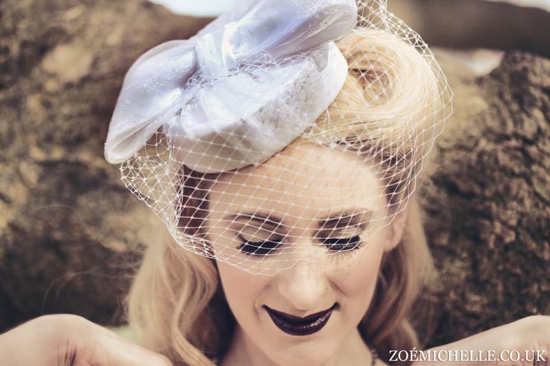 Esme vintage style hat by Jodi Mcfayden as featured on the National Vintage Wedding Fair 