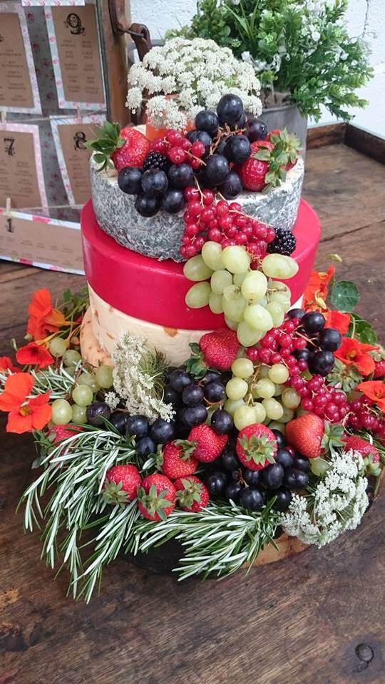 rustic vintage Cheese wedding cake at the Wellbing Farm as featured on the National Vintage Wedding Fair blog 