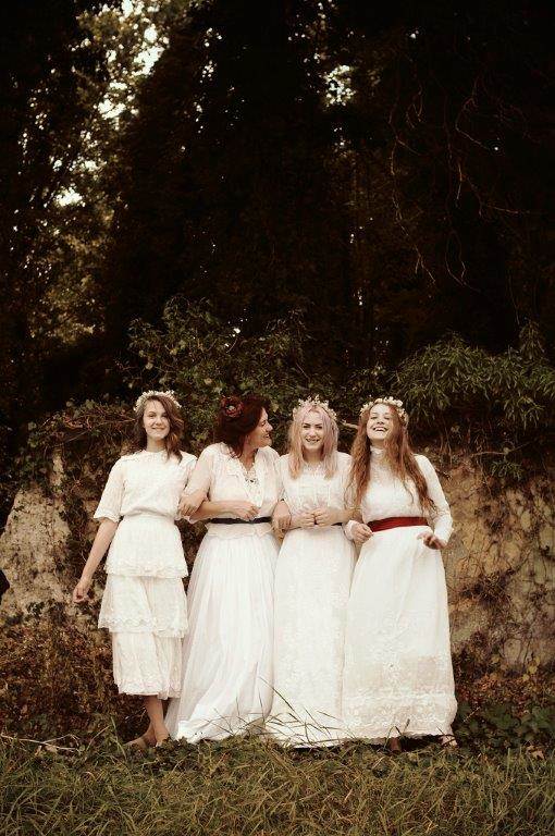 Vintage wedding dresses by Real Green Dress, Photo by Nikki Nicolle as featured on The National Vintage Wedding Fair blog