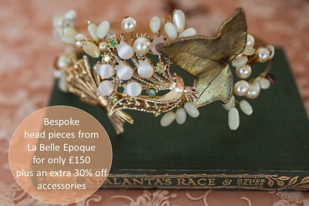 La Belle Epoque wedding accessories as see in the Unique Bride Journal