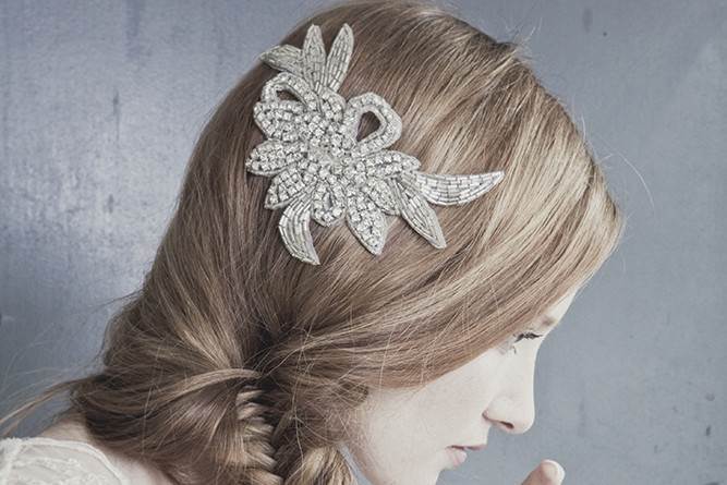 Debbie Carlisle wedding hair accessories as featured on The National Vintage Wedding Fair 