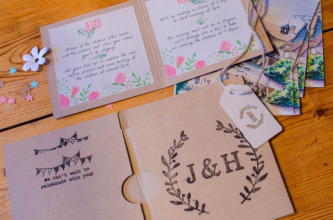 Vintage wedding stationery by Feather and Flourish as featured on the National Vintage Wedding Fair