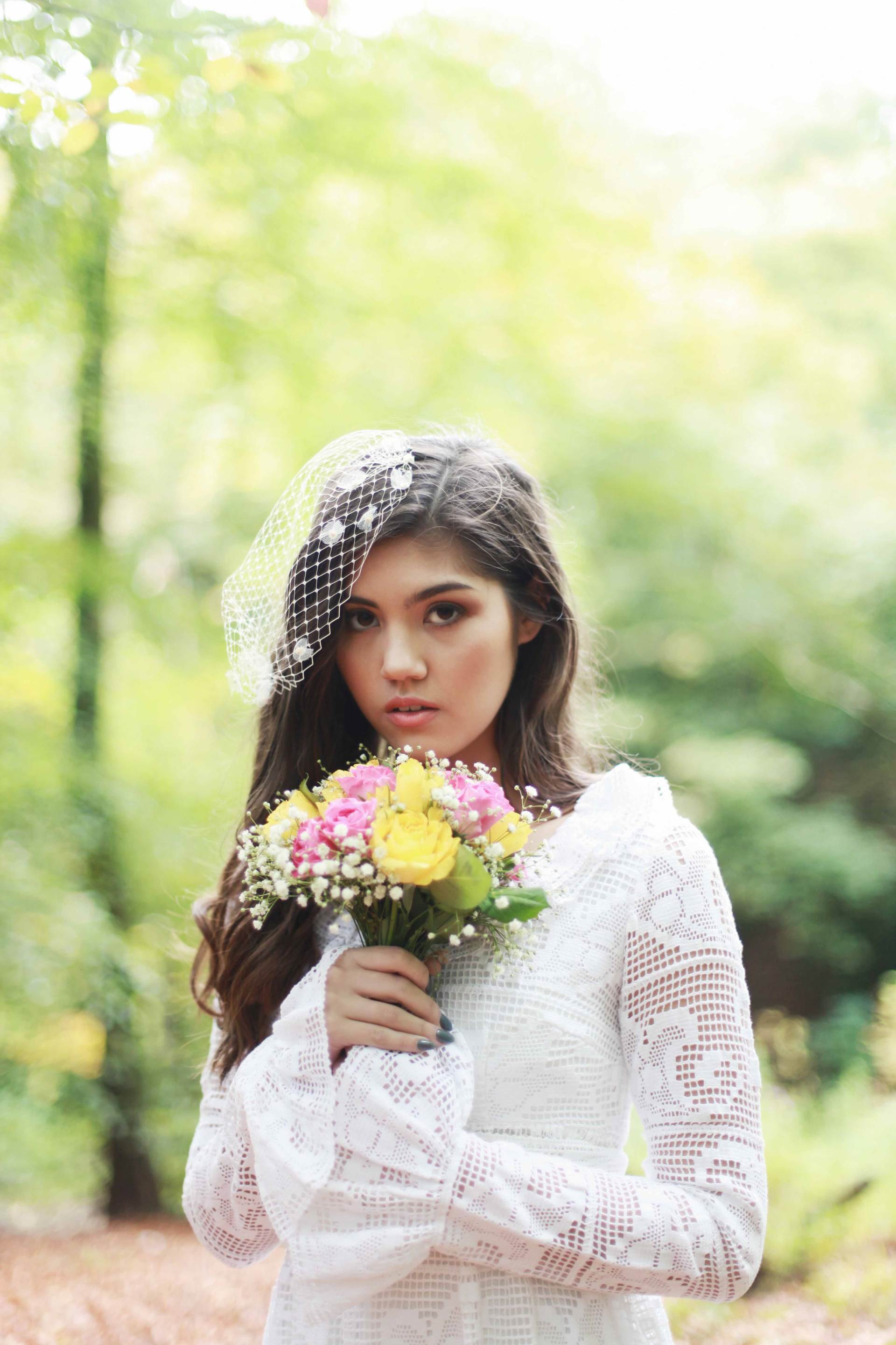 Autumn Styled Wedding Shoot by Nina Pang with vintage wedding dresses as featured on The National Vintage Wedding Fair blog