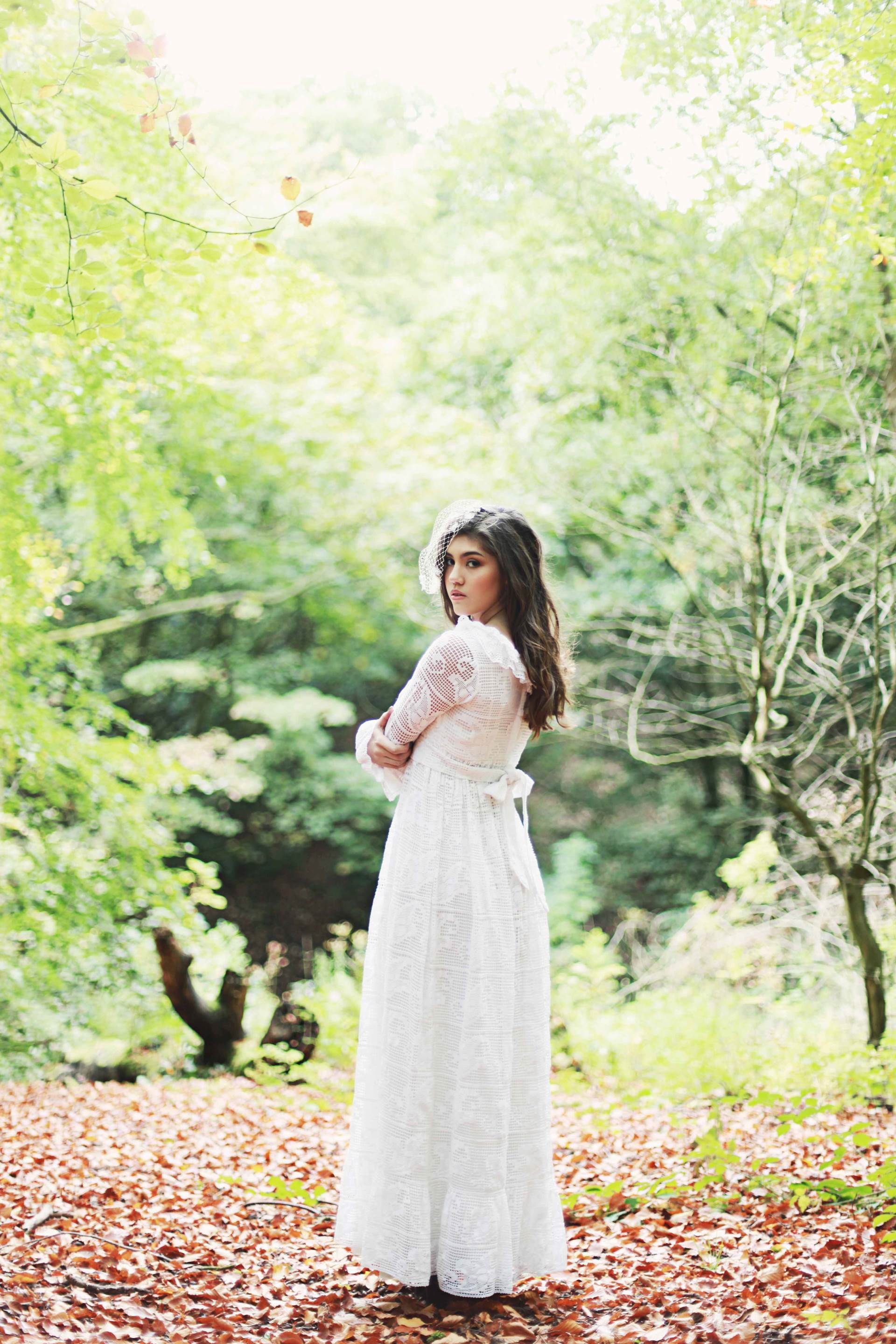 Autumn Styled Wedding Shoot by Nina Pang with vintage wedding dresses as featured on The National Vintage Wedding Fair blog