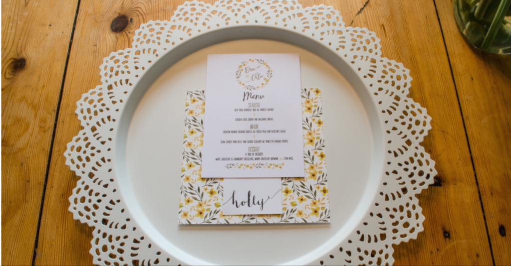 Vintage wedding stationery by Feather and Flourish as featured on the National Vintage Wedding Fair