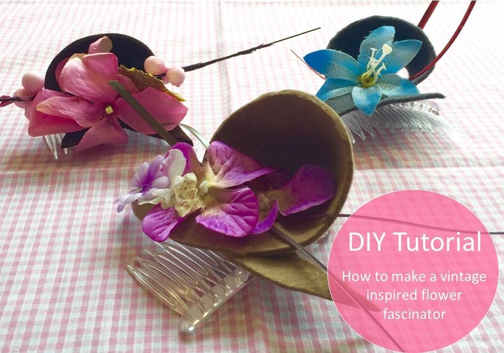 How to make a vintage inspired flower fascinator by the Glam Hatters for the Unique Bride Club as featured on The National Vintage Wedding Fair blog