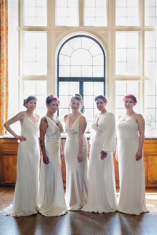 National Vintage Wedding Fair - Sue Kwiatkowska models wearing vintage wedding dress