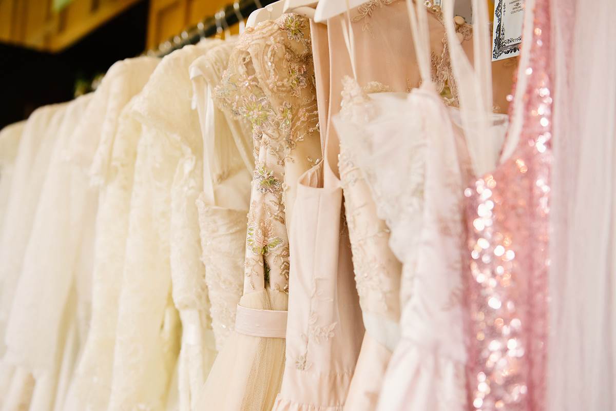 Vintage wedding dresses at The National Vintage Wedding Fair in London Greenwich, taken by Lily Sawyer