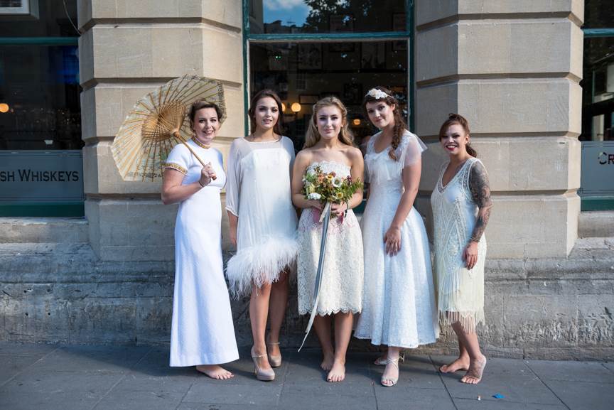 Bath National Vintage Wedding Fair photo by Joel Davies featuring vintage wedding dresses