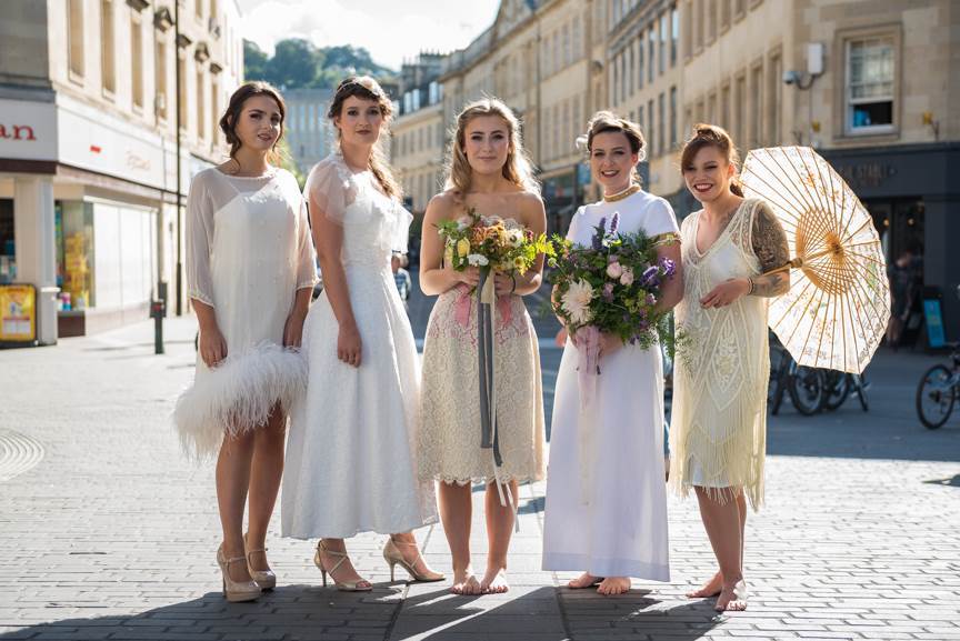 Bath National Vintage Wedding Fair photo by Joel Davies featuring vintage wedding dresses