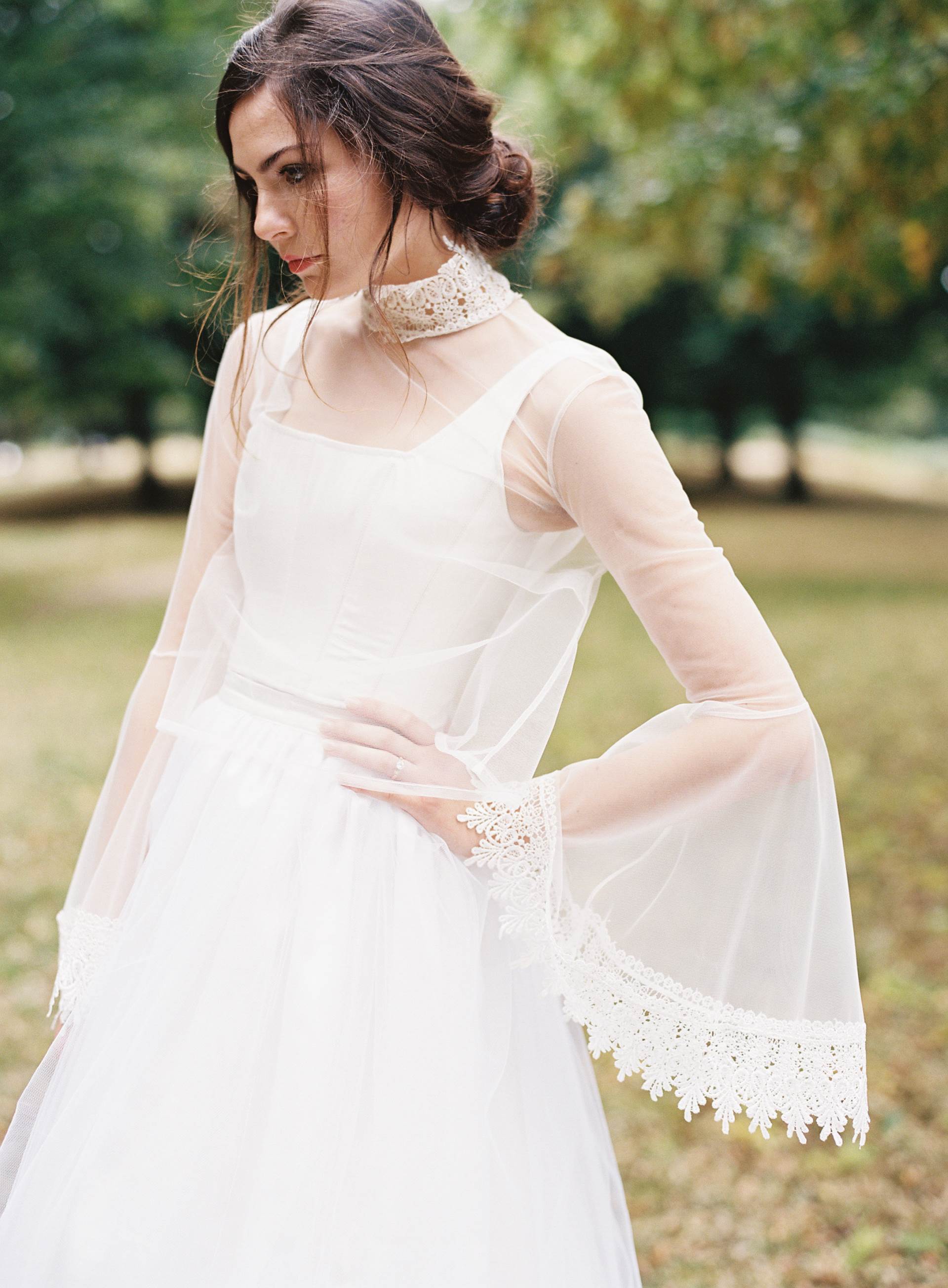 Kate Edmondson 1970s vintage style bridal separates, photo taken by Natasha Hurley