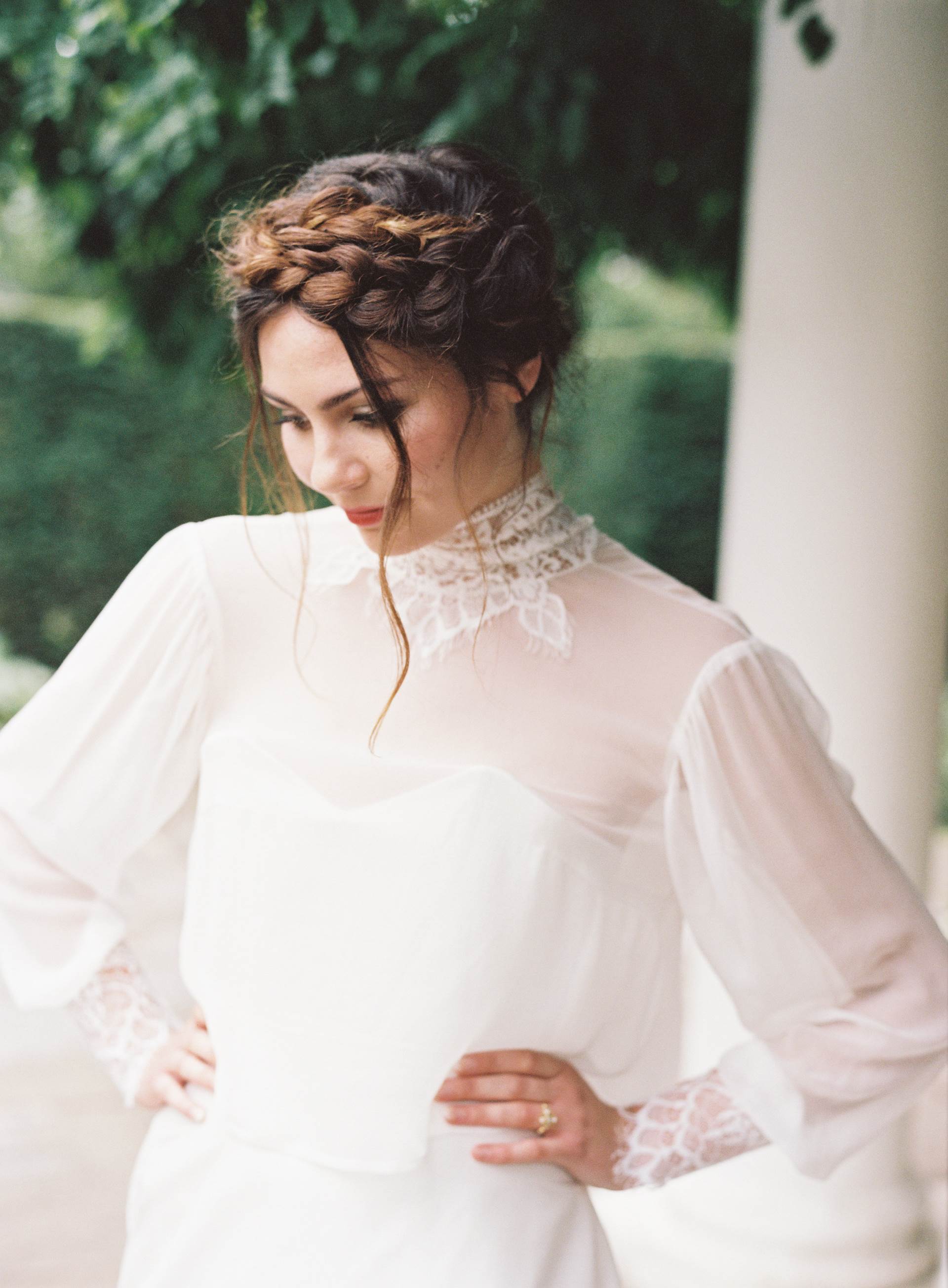 Kate Edmondson 1970s vintage style bridal separates, photo taken by Natasha Hurley