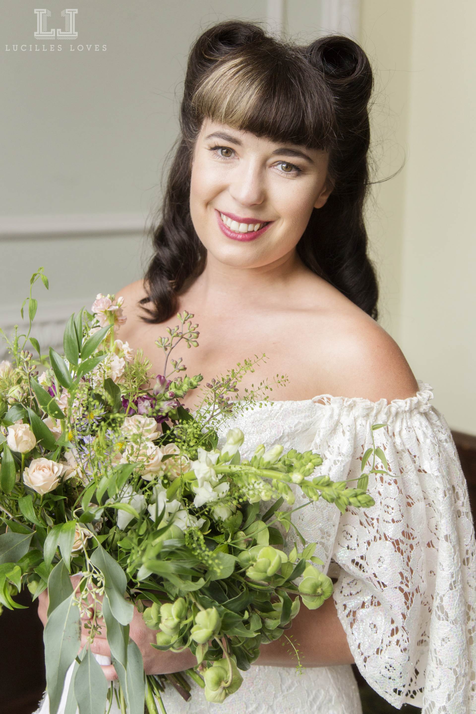 Vintage wedding dresses at Harrogate taken by Lucille Loves at The National Vintage Wedding Fair