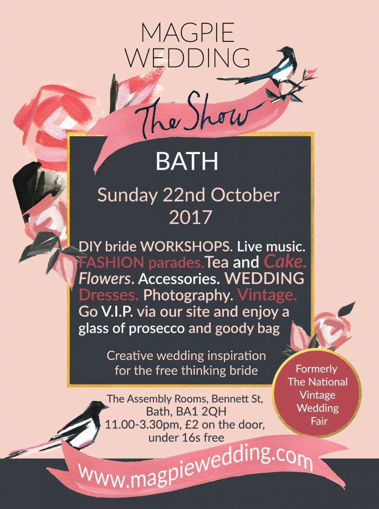Bath October 2017 flyer for Magpie Wedding