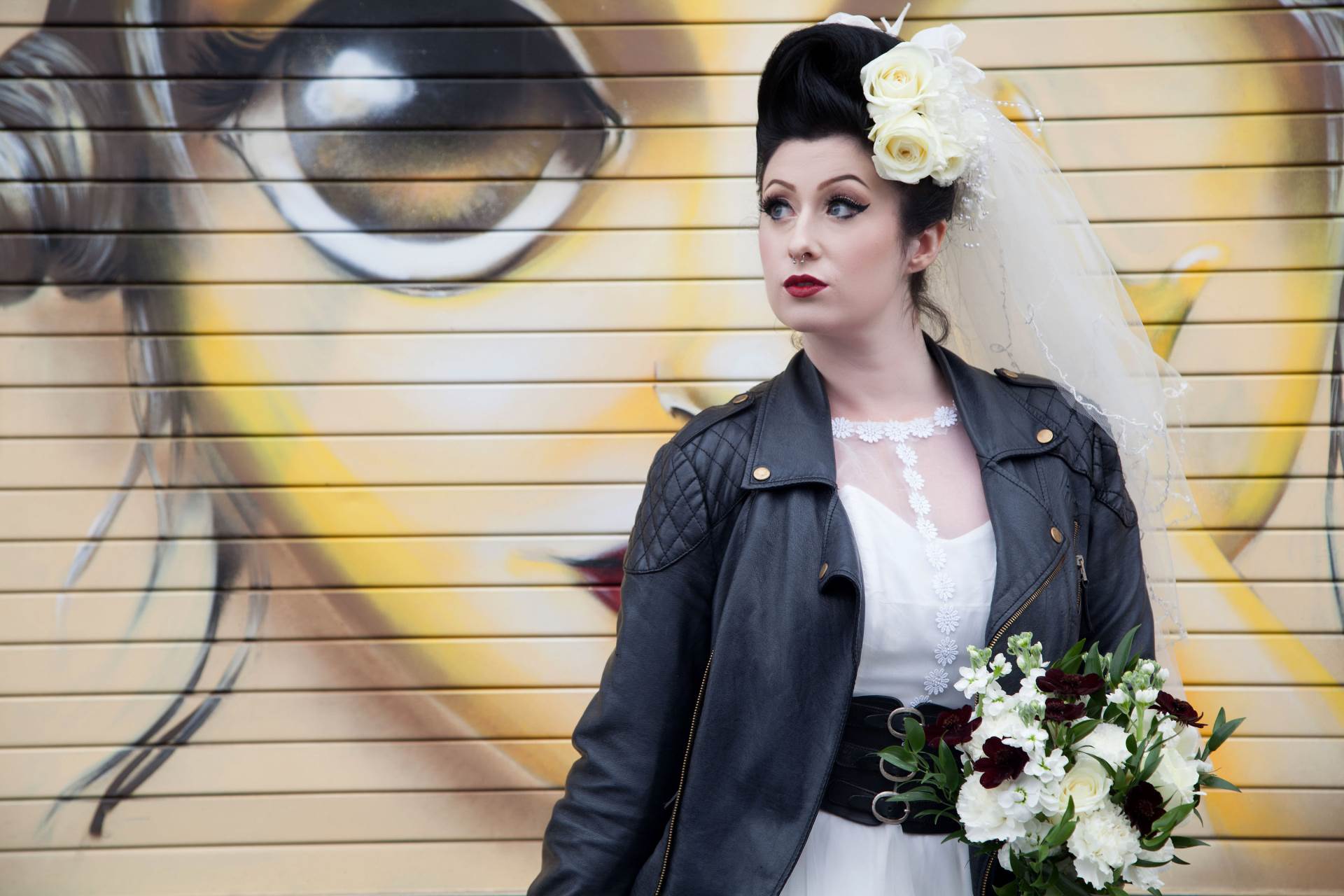 A vintage rockabilly bride wedding styled shoot in Bristol by Heartfelt Vintage