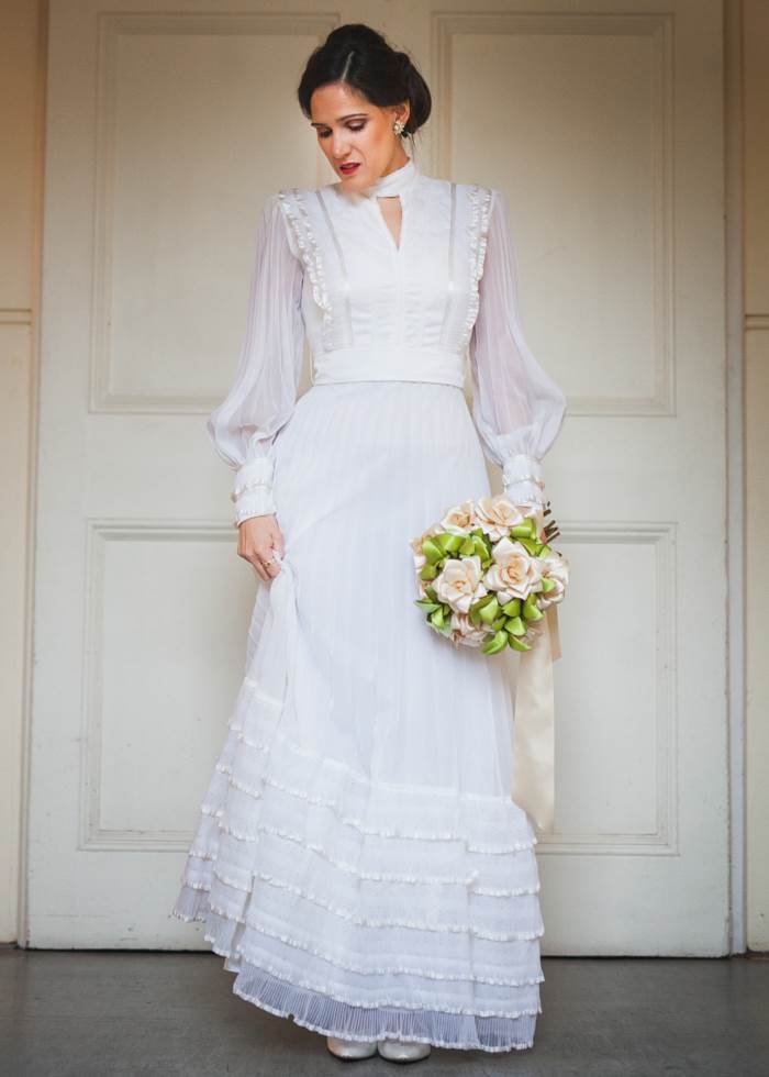Chiswick London Vintage Wedding Dress fashion Parade by the National Vintage Wedding Fair