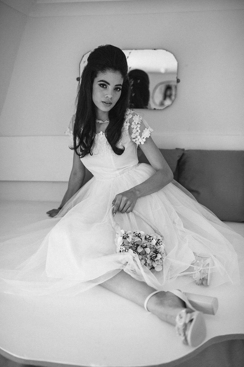 Elvis and Priscilla Presley Styled 1960s wedding shoot