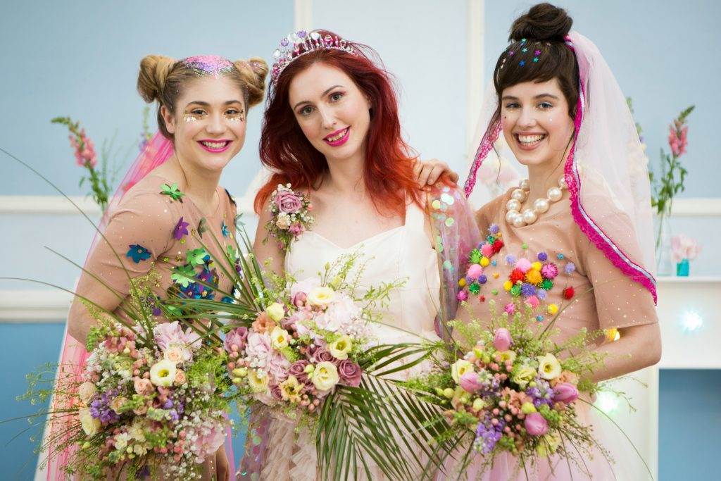 A pastelled coloured vintage prom wedding shoot