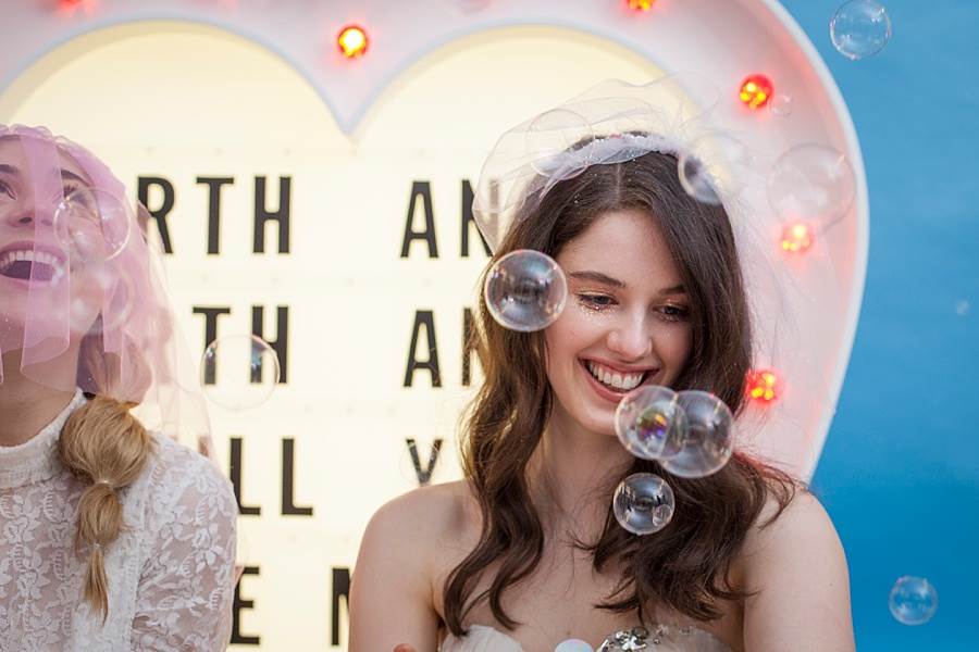 A pastelled coloured vintage prom wedding shoot