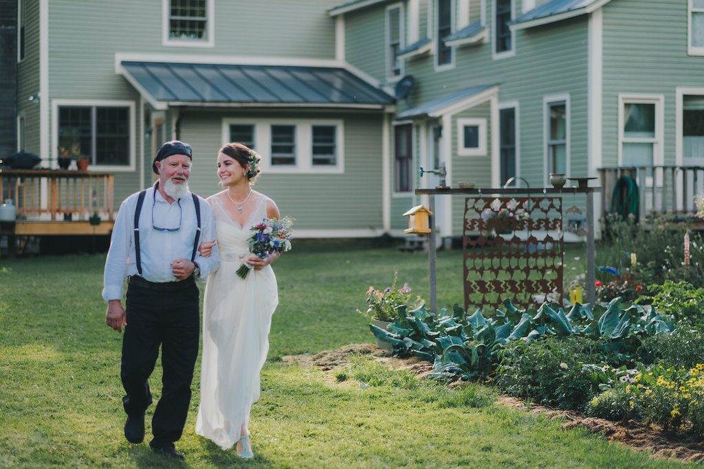 A rustic, home grown, garden party, back yard wedding 