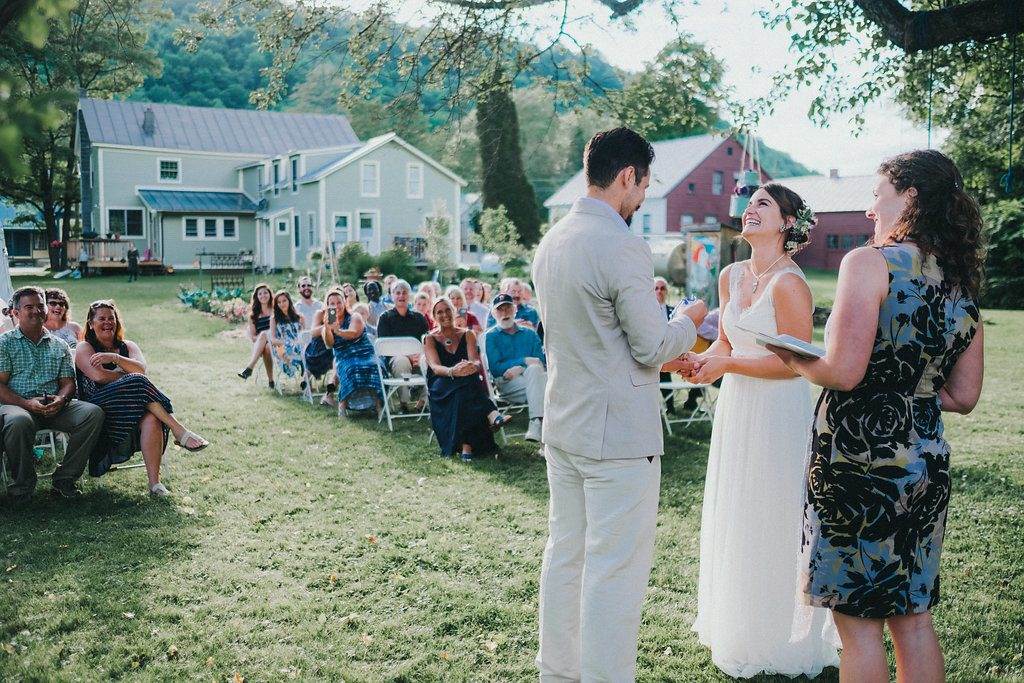 A rustic, home grown, garden party, back yard wedding 