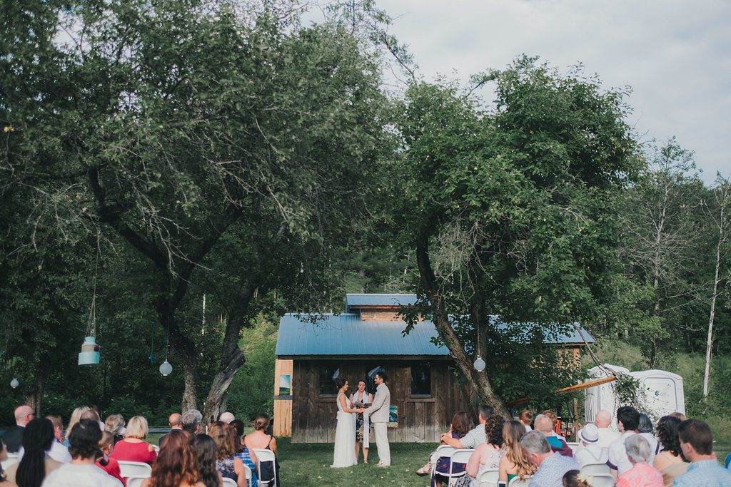 A rustic, home grown, garden party, back yard wedding 