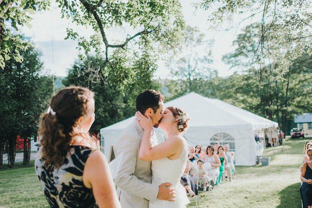 A rustic, home grown, garden party, back yard wedding 