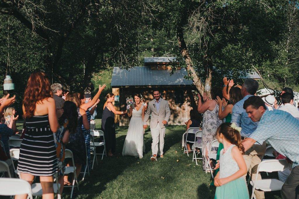 A rustic, home grown, garden party, back yard wedding 