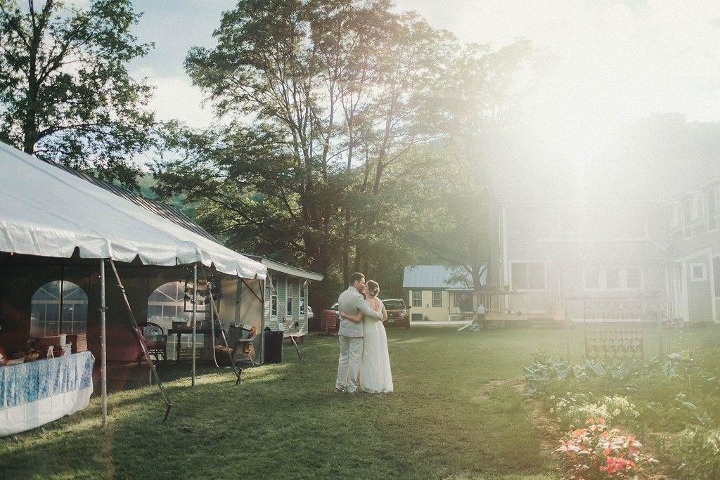 A rustic, home grown, garden party, back yard wedding 