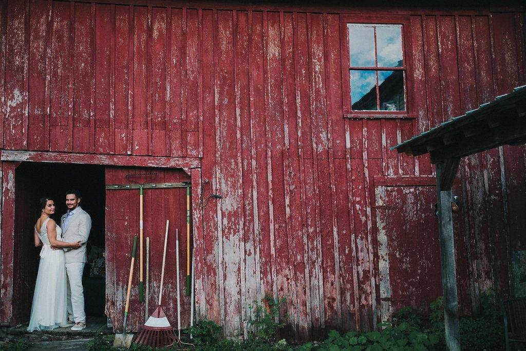 A rustic, home grown, garden party, back yard wedding