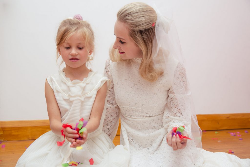 1960s Christmas wedding inspiration with pom poms & baubles galore!