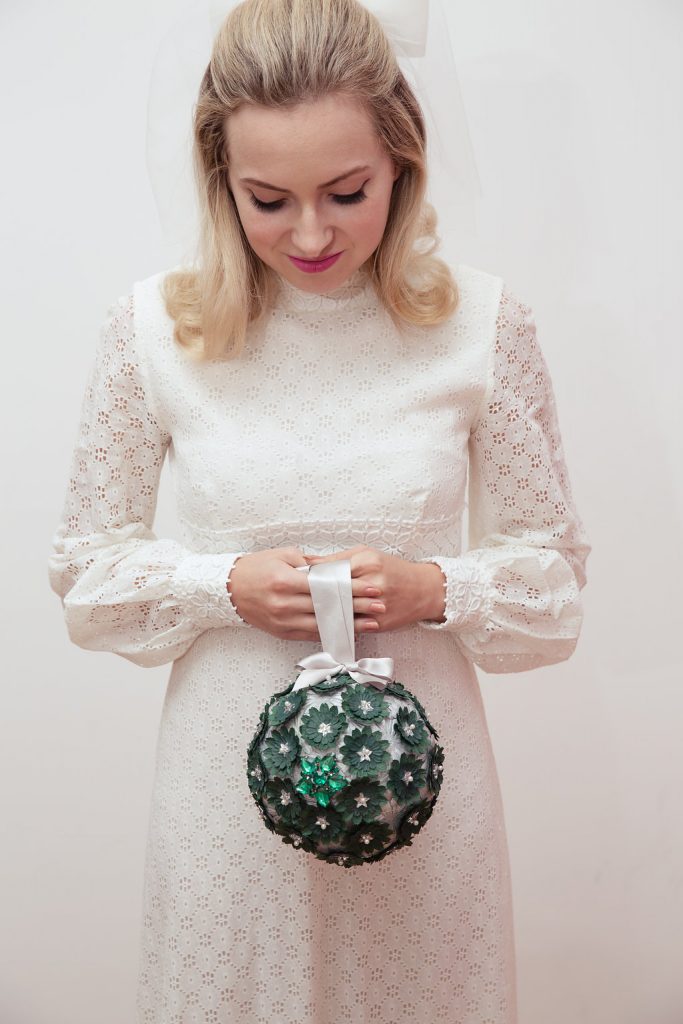 1960s Christmas wedding inspiration with pom poms & baubles galore!