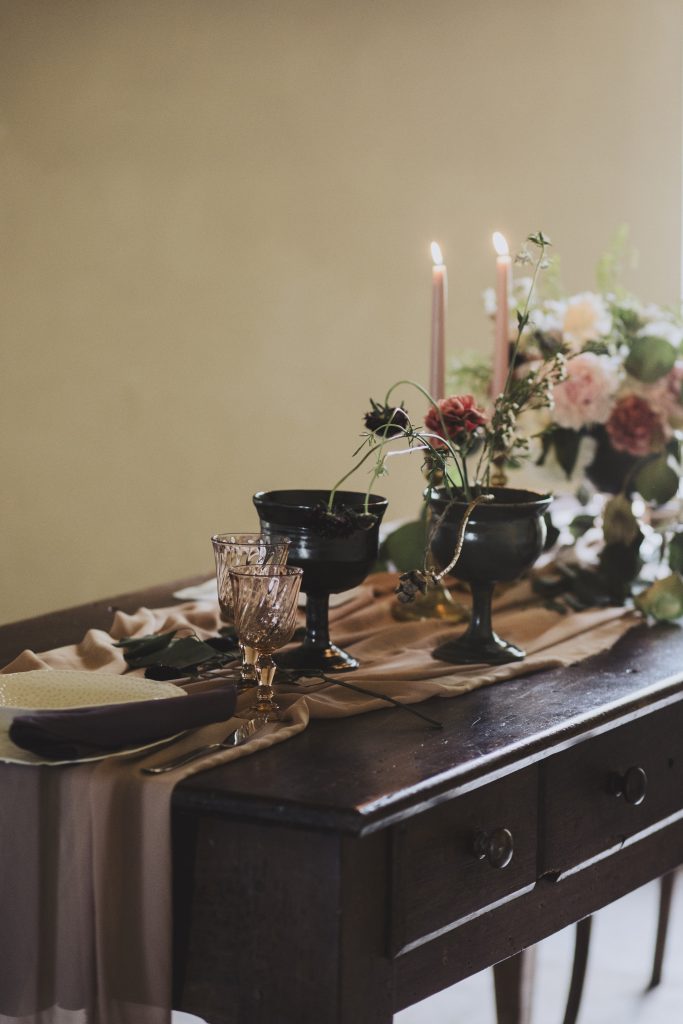 An Italian elopement styled shoot with romantic blush tones