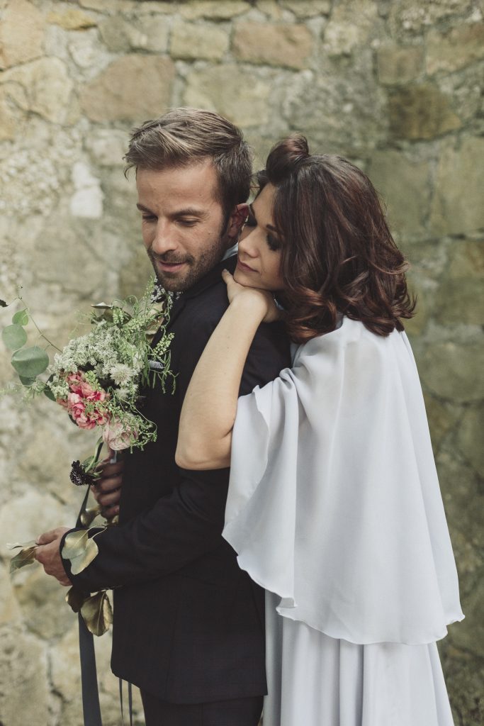 An Italian elopement styled shoot with moody romantic blush tones