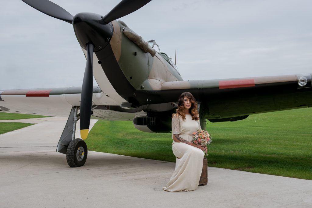 Vintage 1940s wedding style with contemporary twist and a Hurricane 