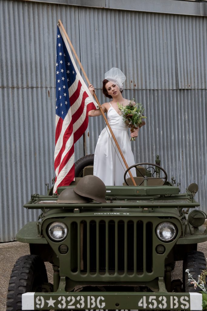 Vintage 1940s wedding style with contemporary twist and a Hurricane 