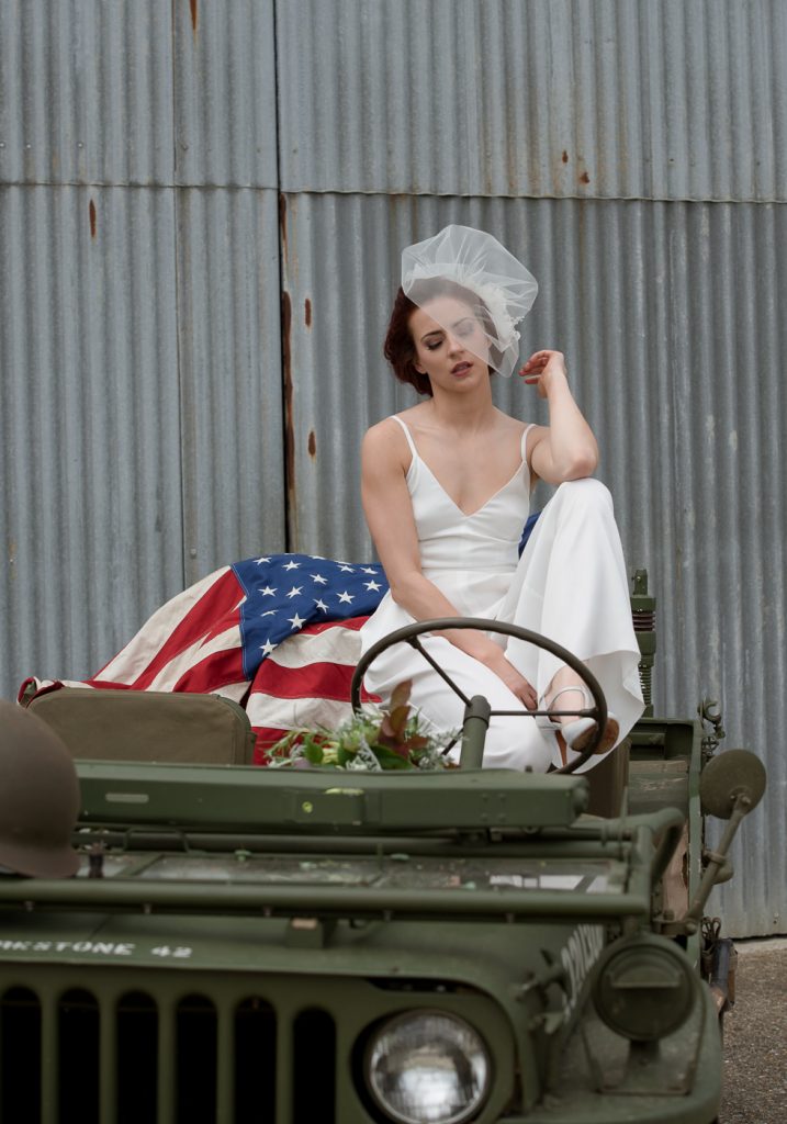 Vintage 1940s wedding style with contemporary twist and a Hurricane 