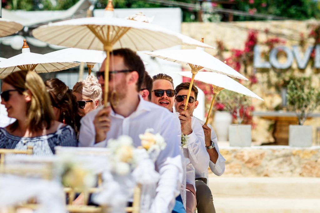 parasols for wedding guests