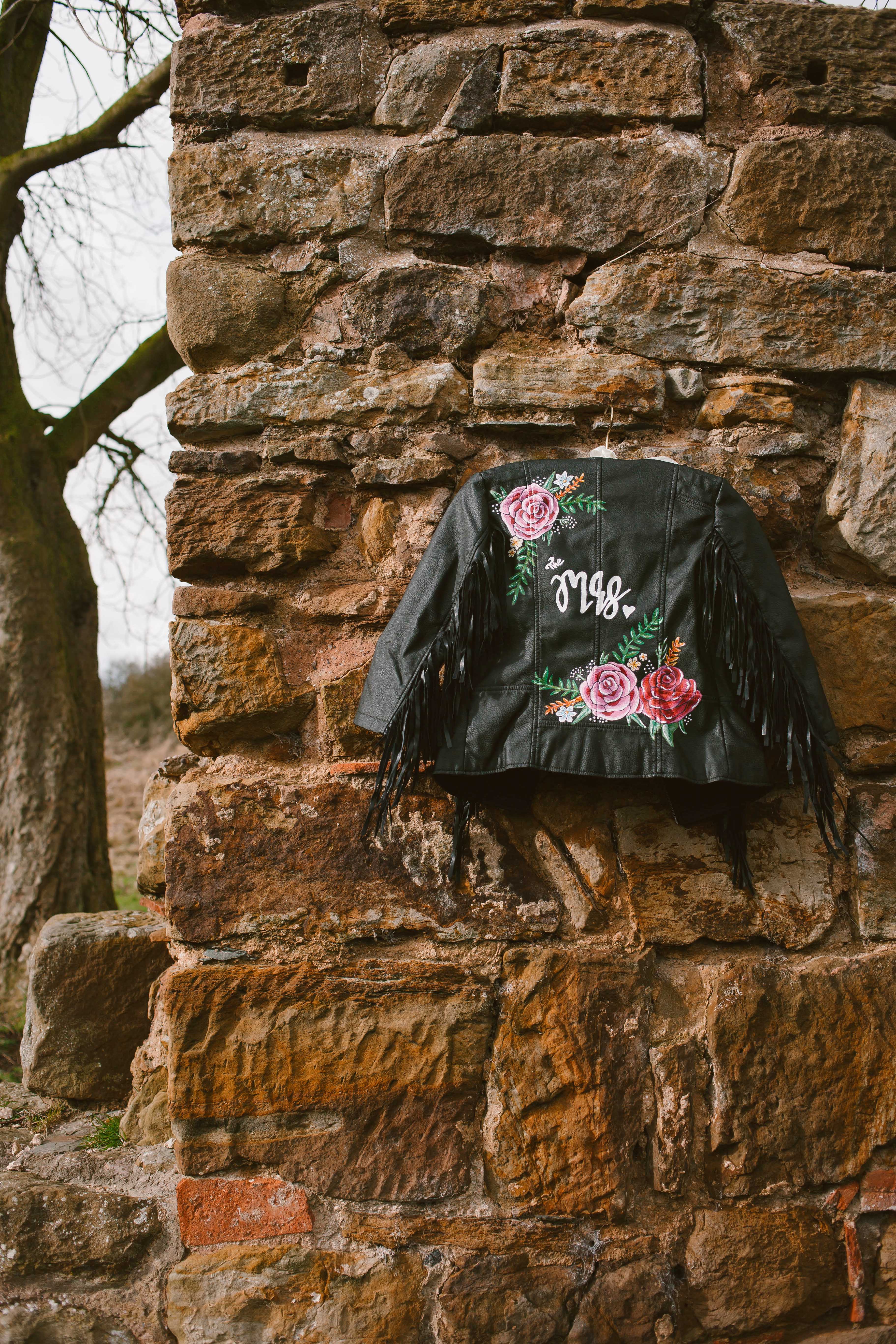 Perfectly Imperfect- Alternative wedding inspiration with wild florals and a rock chick look