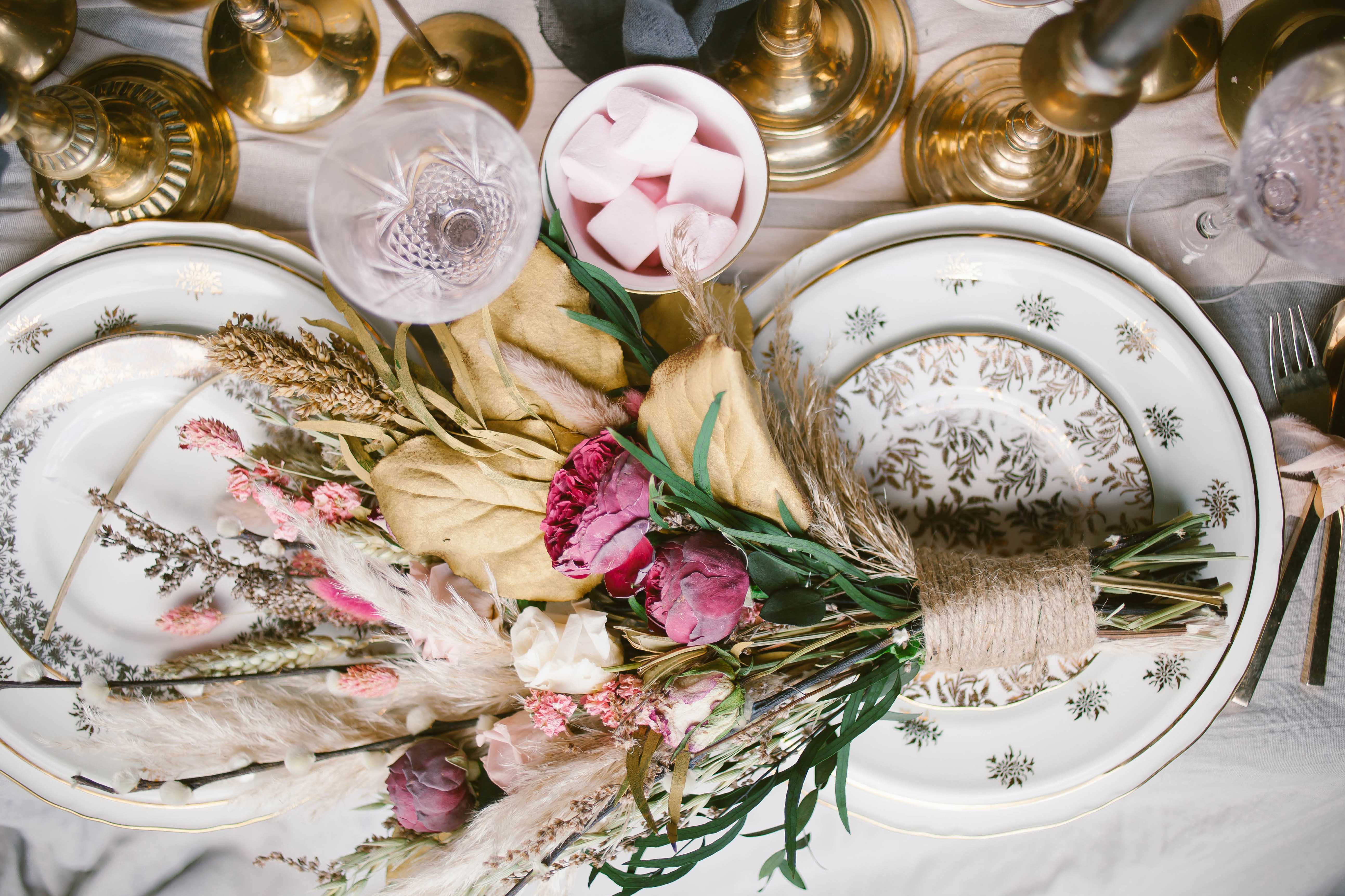 Perfectly Imperfect- Alternative wedding inspiration with wild florals and a rock chick look