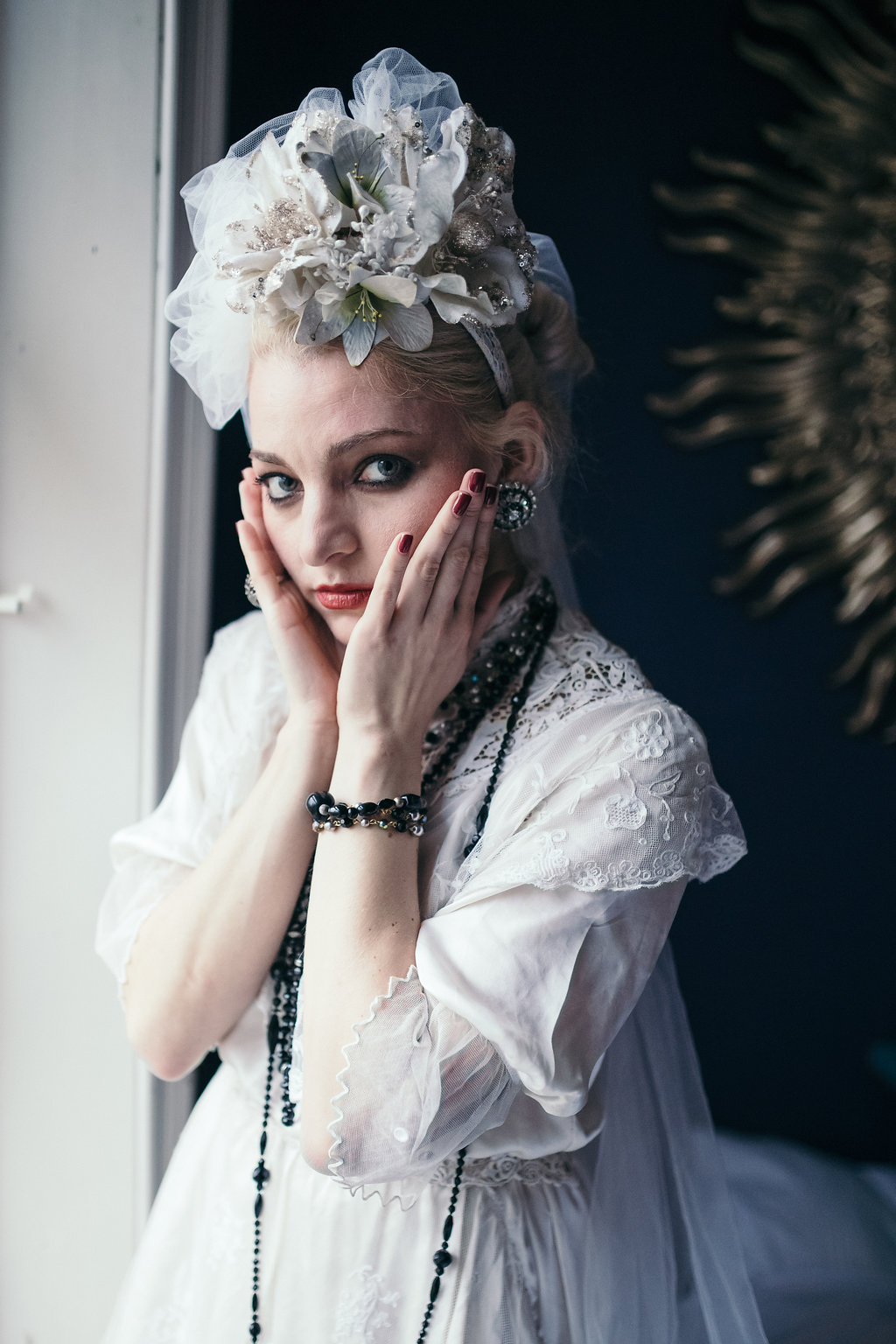 Dark yet Dreamy Alternative Bridal Style Madonna Inspired Shoot