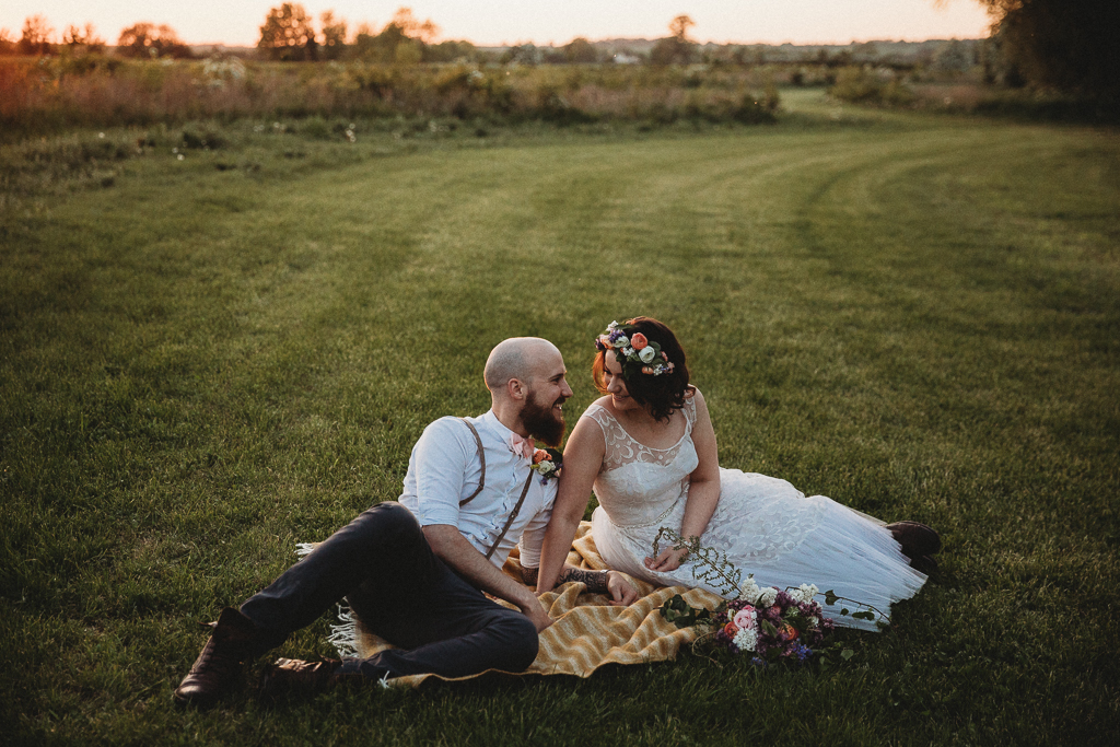 Rustic Sunset Wedding Inspiration with a touch of Vintage